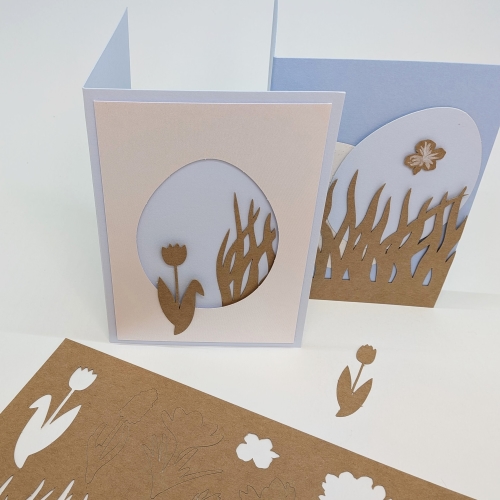 Bastelbogen "Blumenwiese" zum Gestalten & Verzieren